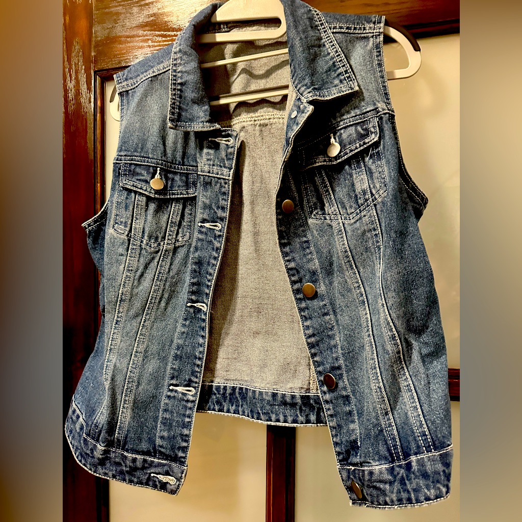 Denim Waistcoat For Women. Size M. Worn Once.